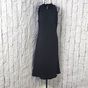 HAROLD'S‎ Black Ruffled Sheath Dressy Dress Size 8